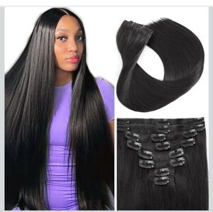 Sleek Black Hair Extensions